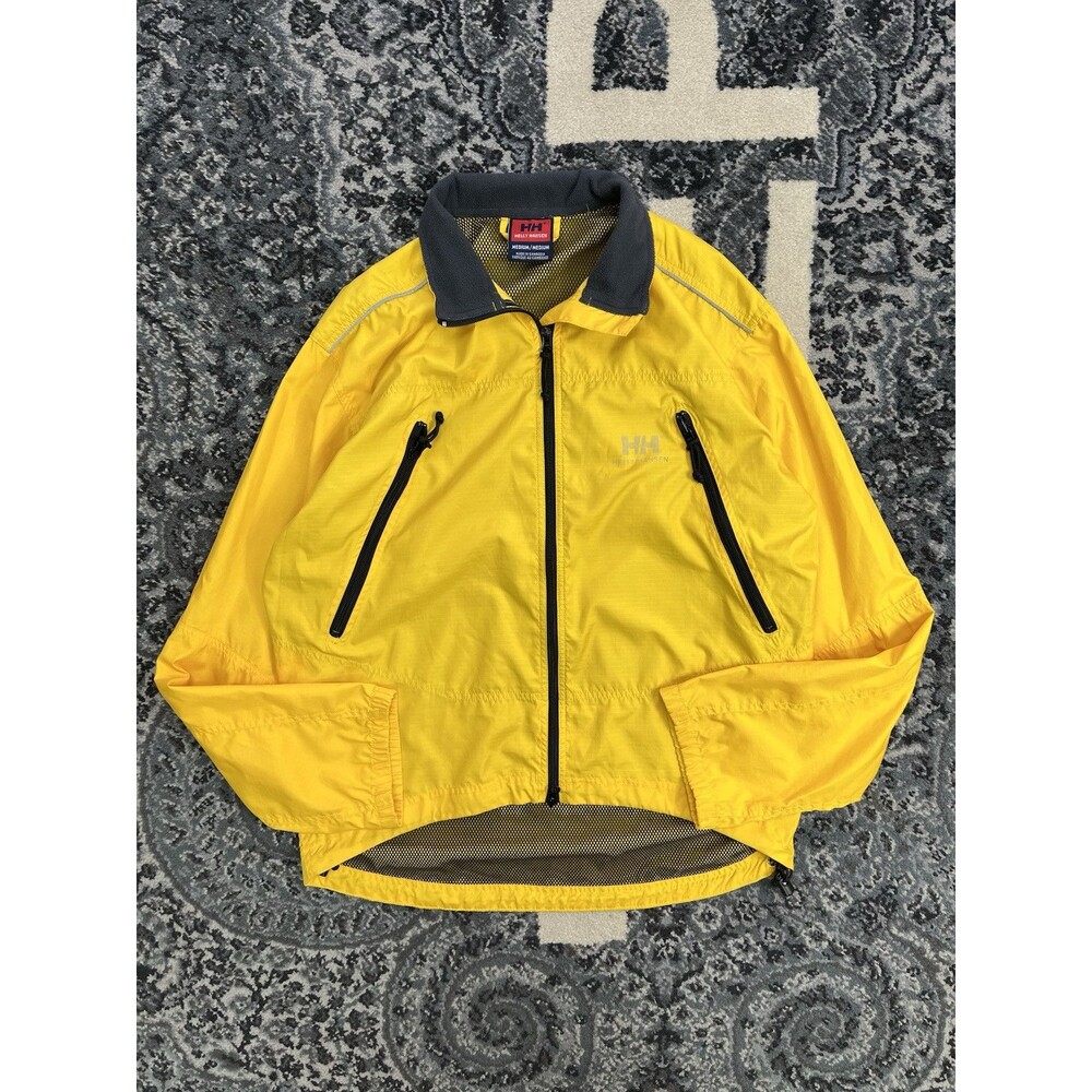 VINTAGE HELLY HANSEN WINDBREAKER  JACKET  SIZE MEDIUM YELLOW